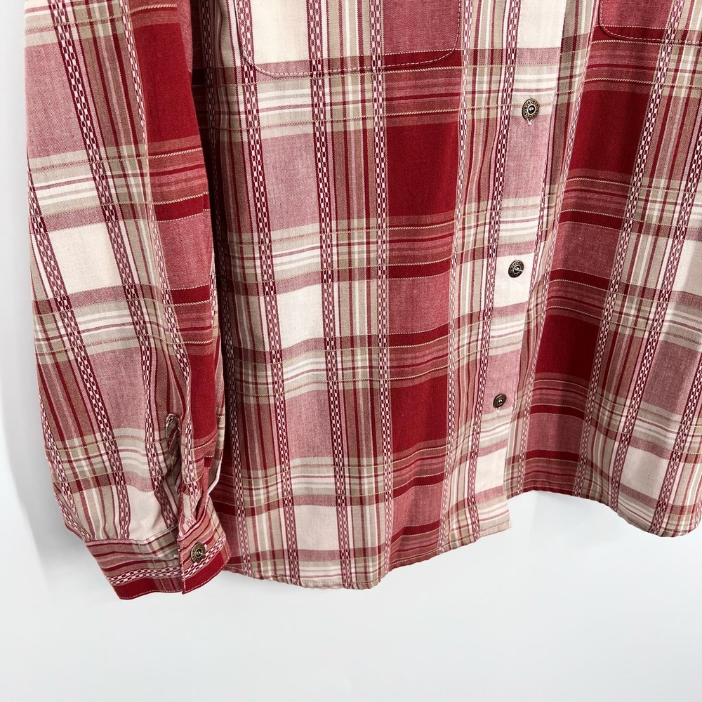 Alfred Dunner Woman Plus Size 20 Burnt Red Plaid Blouse Shirt Top Winter Cozy - Picture 5 of 9